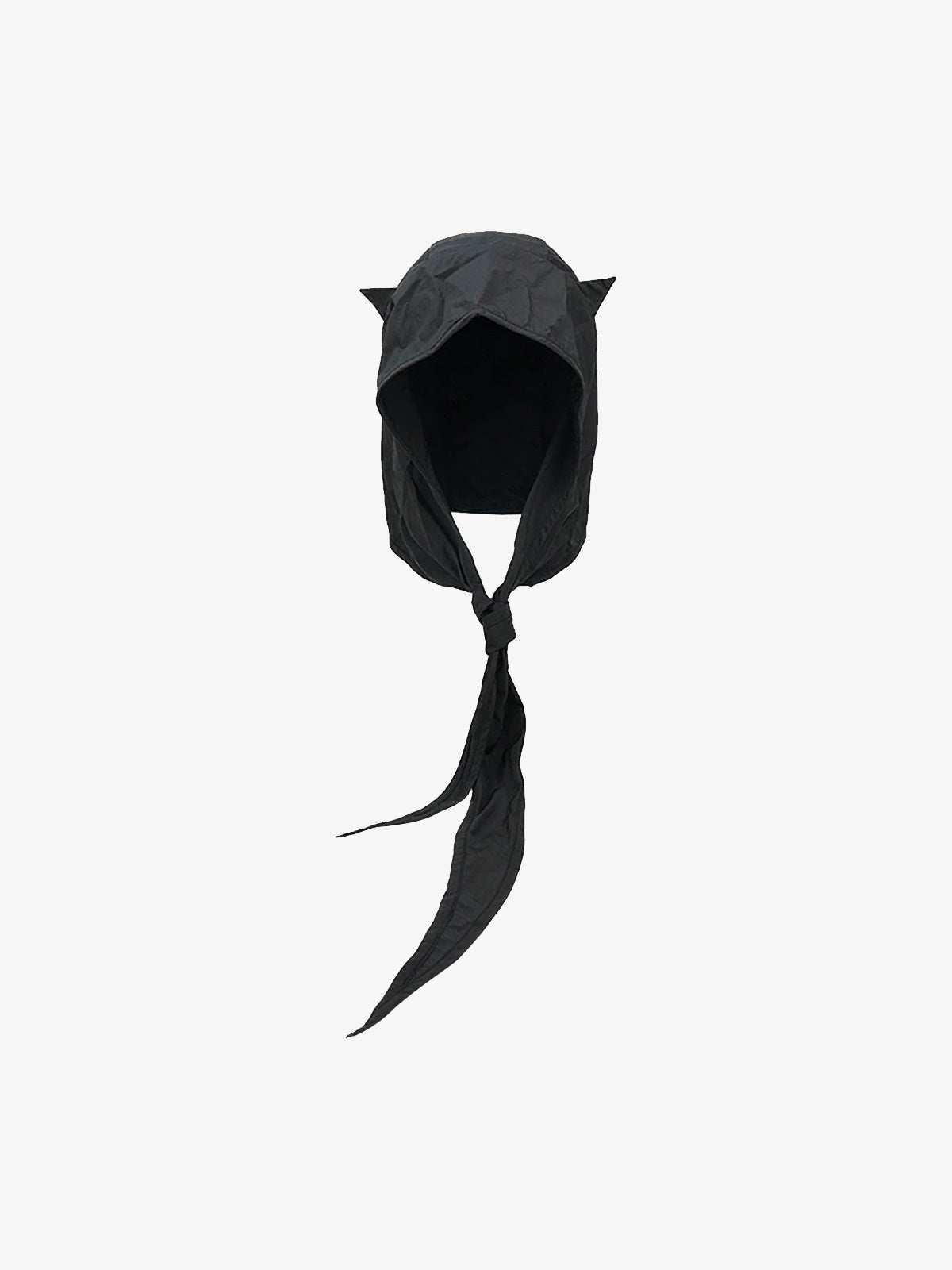 Black Wind Devil Horn Pullover Hat 