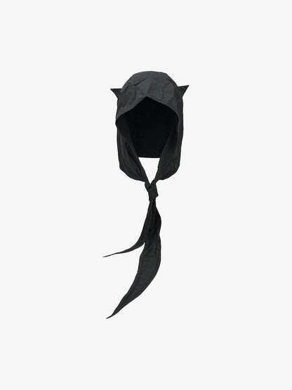 Black Wind Devil Horn Pullover Hat 