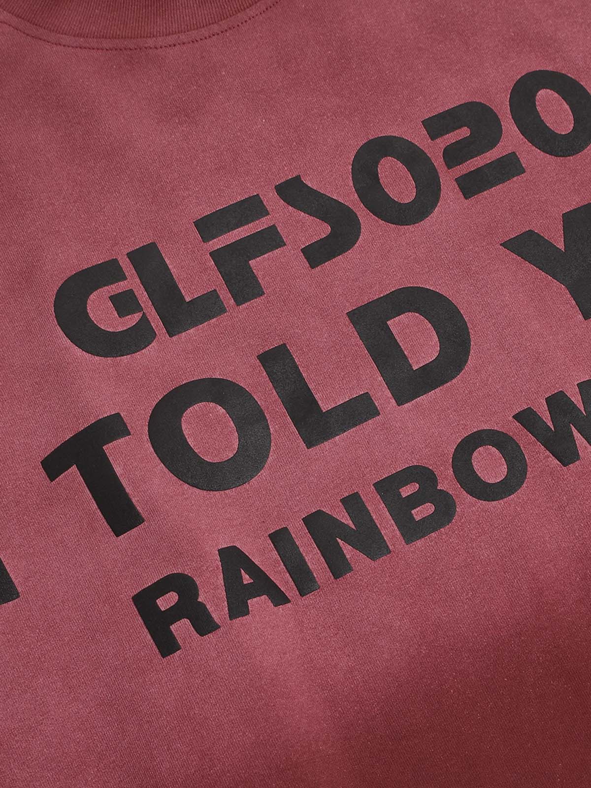 Distressed Gradient Lettering Print T-shirt 
