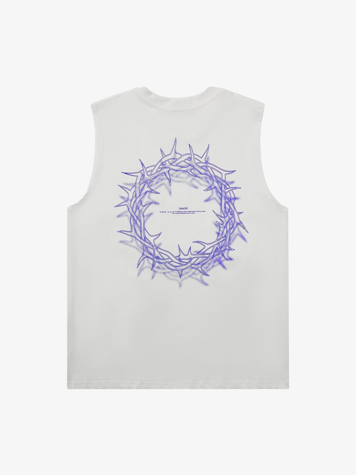 Thesupermade Thorn Ring Retro Font Street Rap Sleeveless Vest 