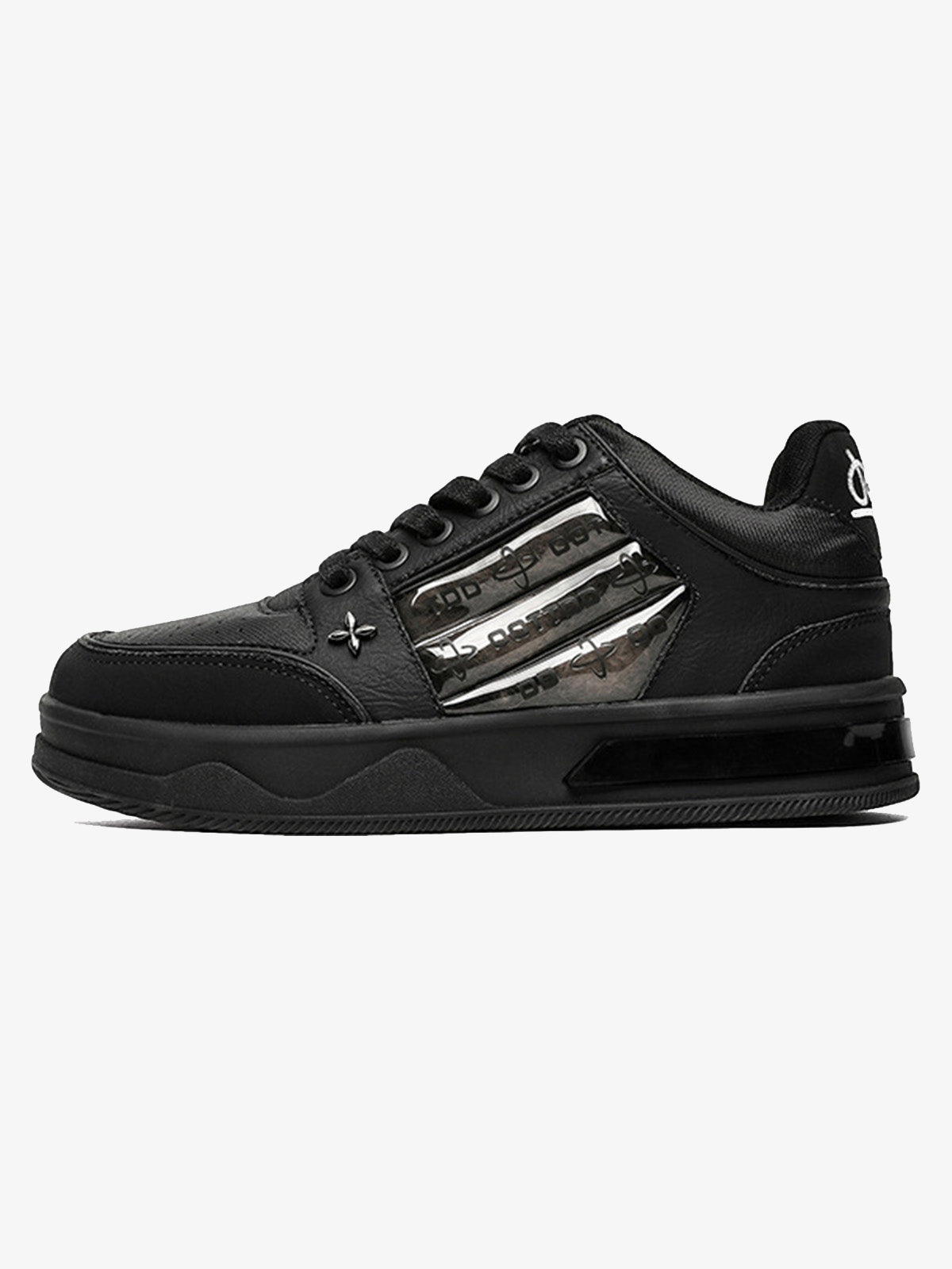 Dark Embroidered Letters Skate Shoes 