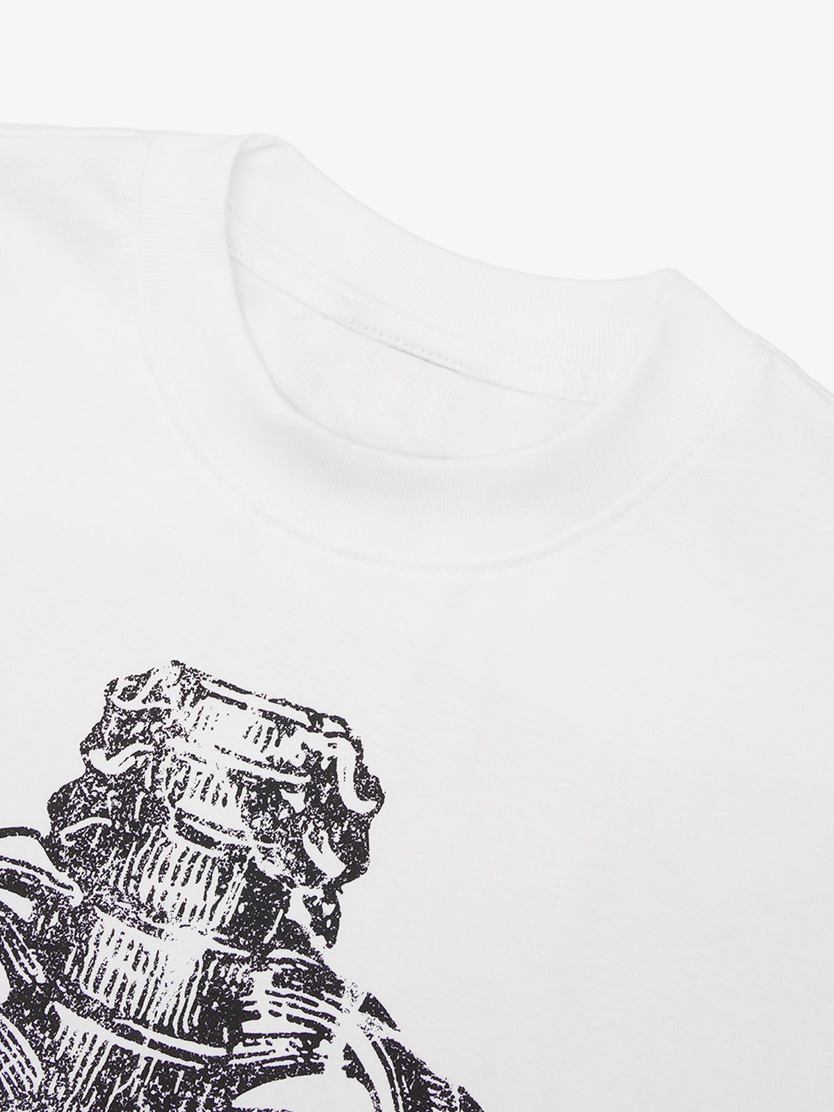 Thesupermade Pencil Detail Skull Street Rap T-shirt 
