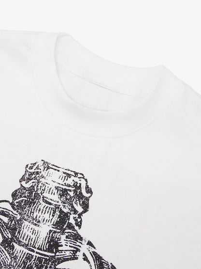 Thesupermade Pencil Detail Skull Street Rap T-shirt 