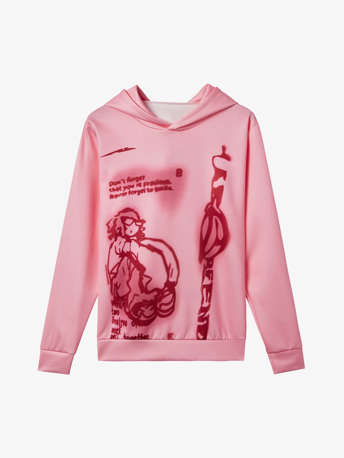 Thesupermade Line Painted Character Hoodie 
