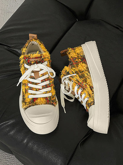 Retro Canvas Irregular Sneakers 