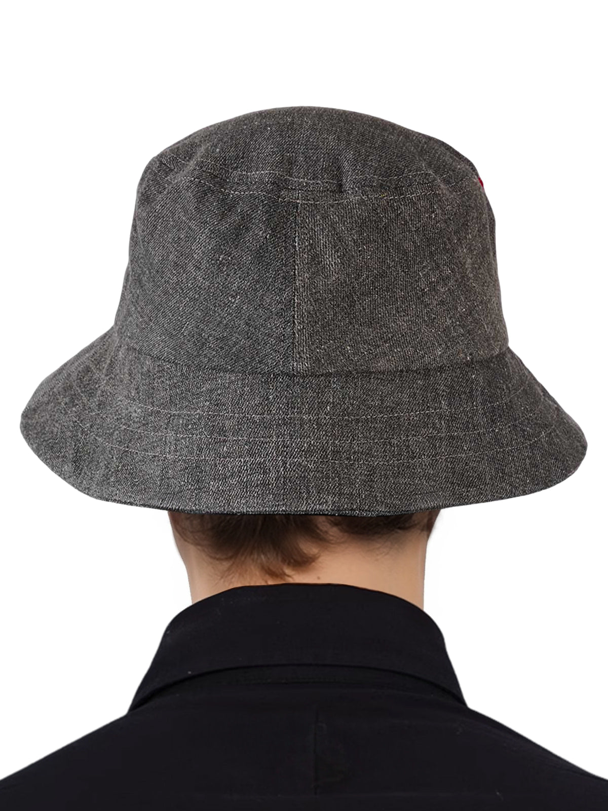 Cross And Portrait Denim Bucket Hat 