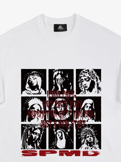 Original Saint Slogan Graphic T-Shirt 