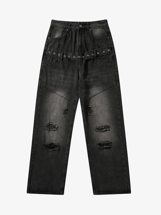 Vintage Washed Distressed Jeans 