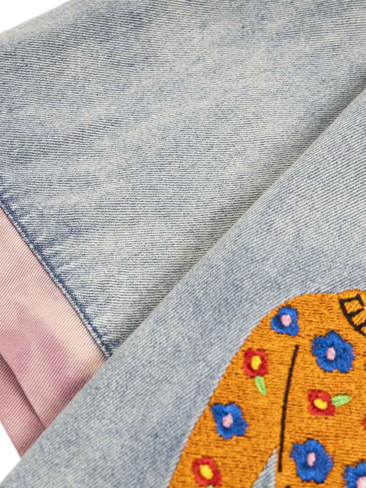 Embroidered Patch Denim Shirt 
