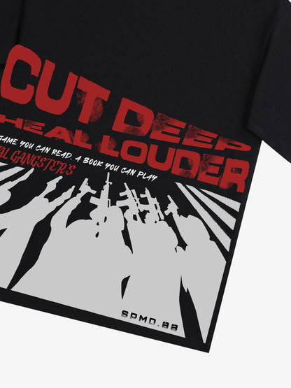 Original Cut Deep Graphic Print T-Shirt 