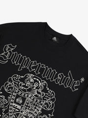 Original Gothic Letter Family Shield Badge Print T-Shirt 
