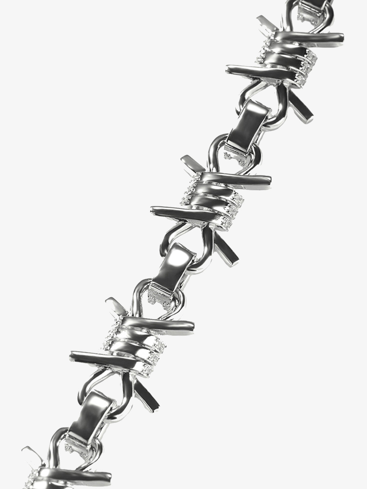 Punk Style Knot Hotfix Rhinestone Bracelet 