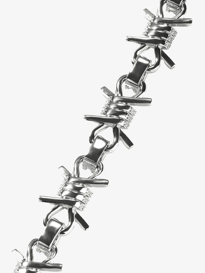 Punk Style Knot Hotfix Rhinestone Bracelet 