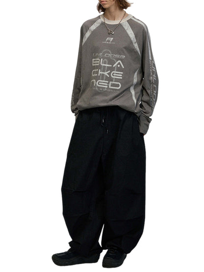 Retro Jersey  Oversized Long Sleeves T-Shirt 
