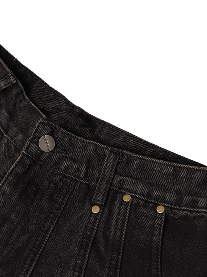 Thesupermade High Street Washed Distressed Denim Shorts 