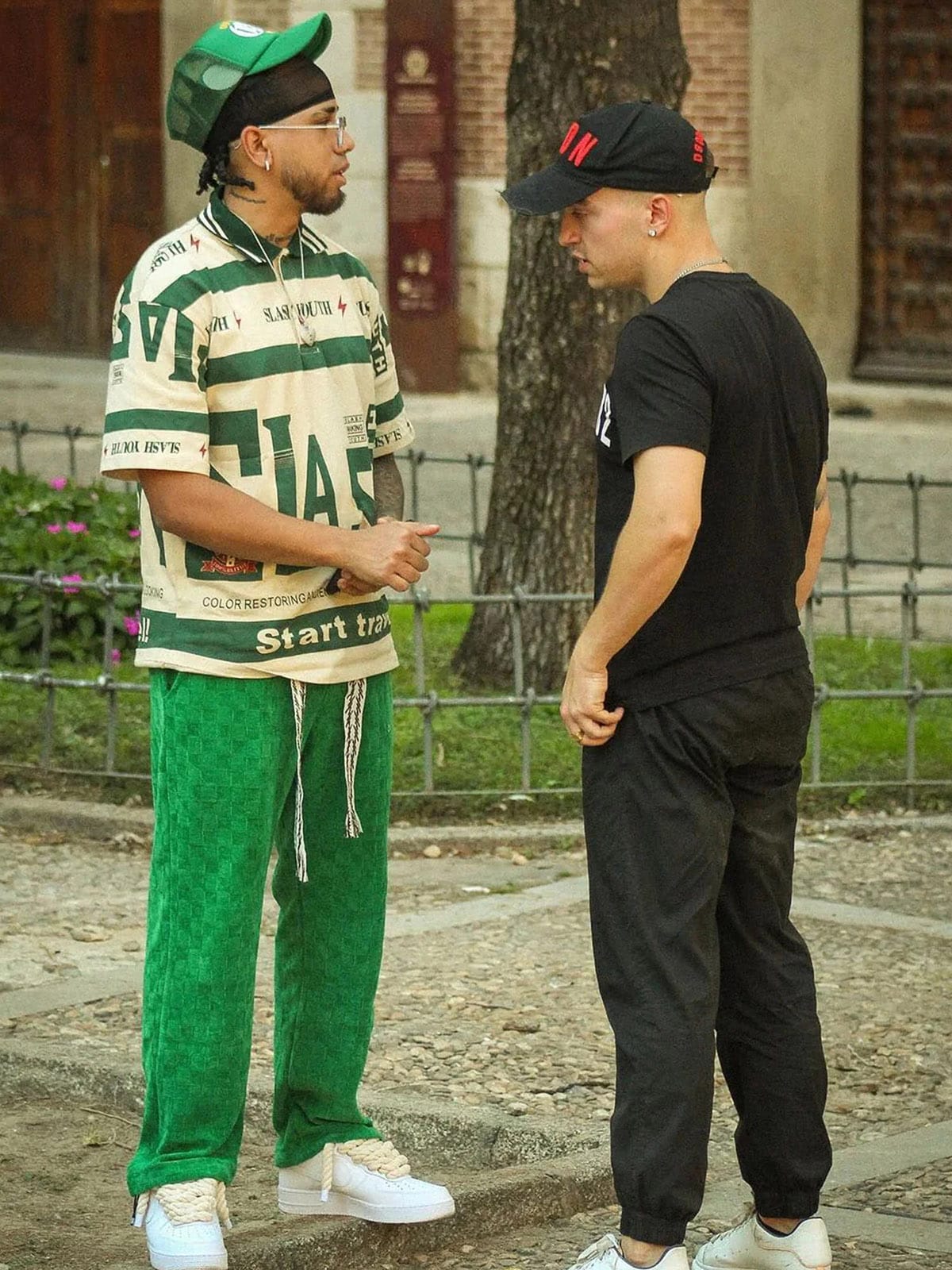 Thesupermade Contrast Color Slash Polo Shirt 