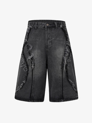 Thesupermade High Street Washed Distressed Denim Shorts - 2100 
