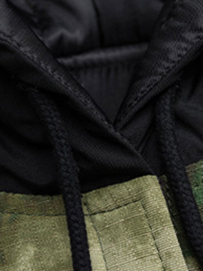 Thesupermade Camouflage Patchwork Hooded Jacket 