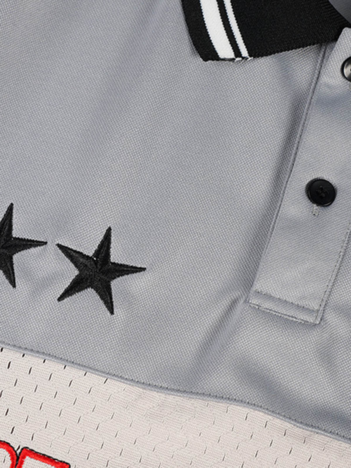 Retro Sports Jersey Polo Shirt 