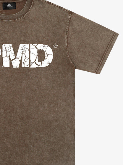 Original Vintage Cracked Letter Graphic T-Shirt 