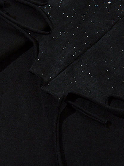 Street Chain Waistcoat Ripped Vest 