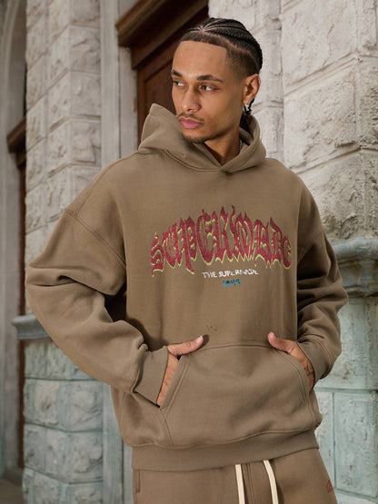 Thesupermade Oversized Graphic Hoodie Set 