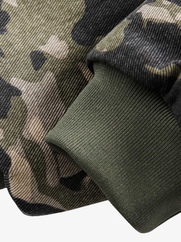 Thesupermade Camouflage Fur Hooded Jacket - 2353 