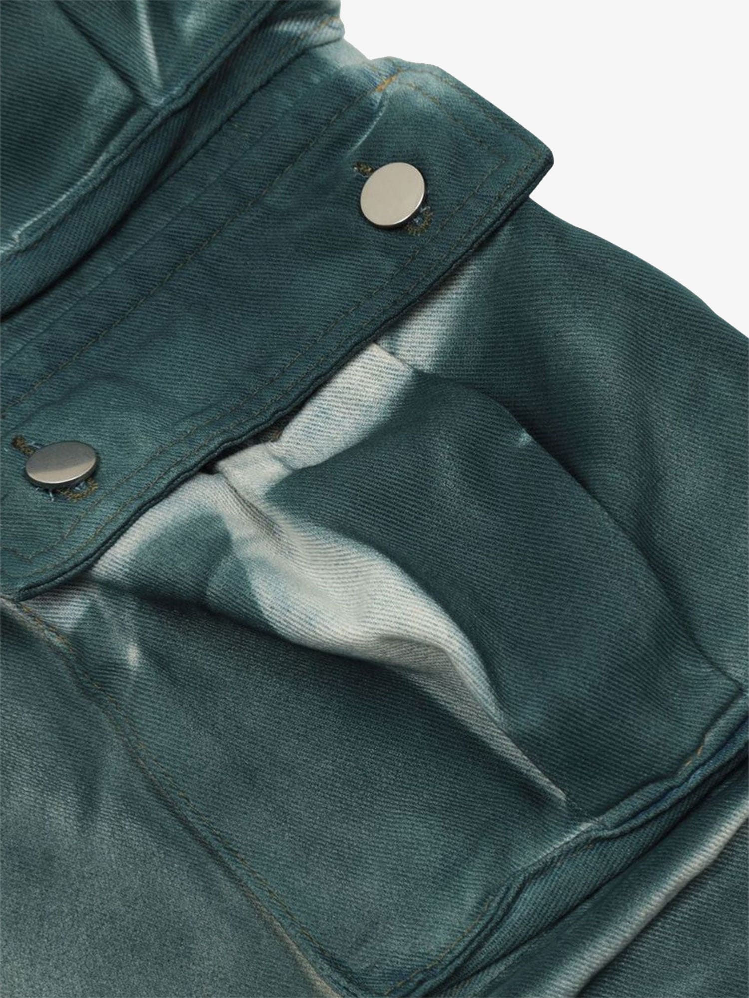 Thesupermade Gradient Dip Dye Wash Multi-Pocket Cargo Jeans - 2276 