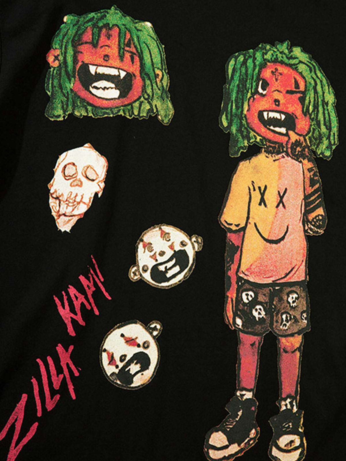 Thesupermade Anime Character Printed T-shirt - 1702 
