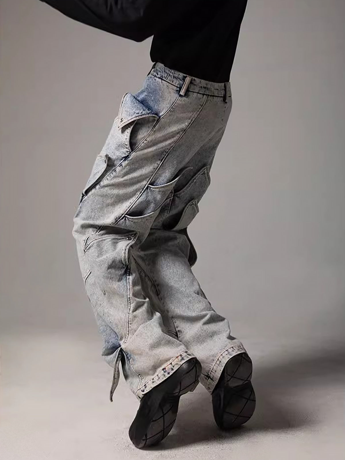 Thesupermade High Street Deconstructed Washed Jeans 