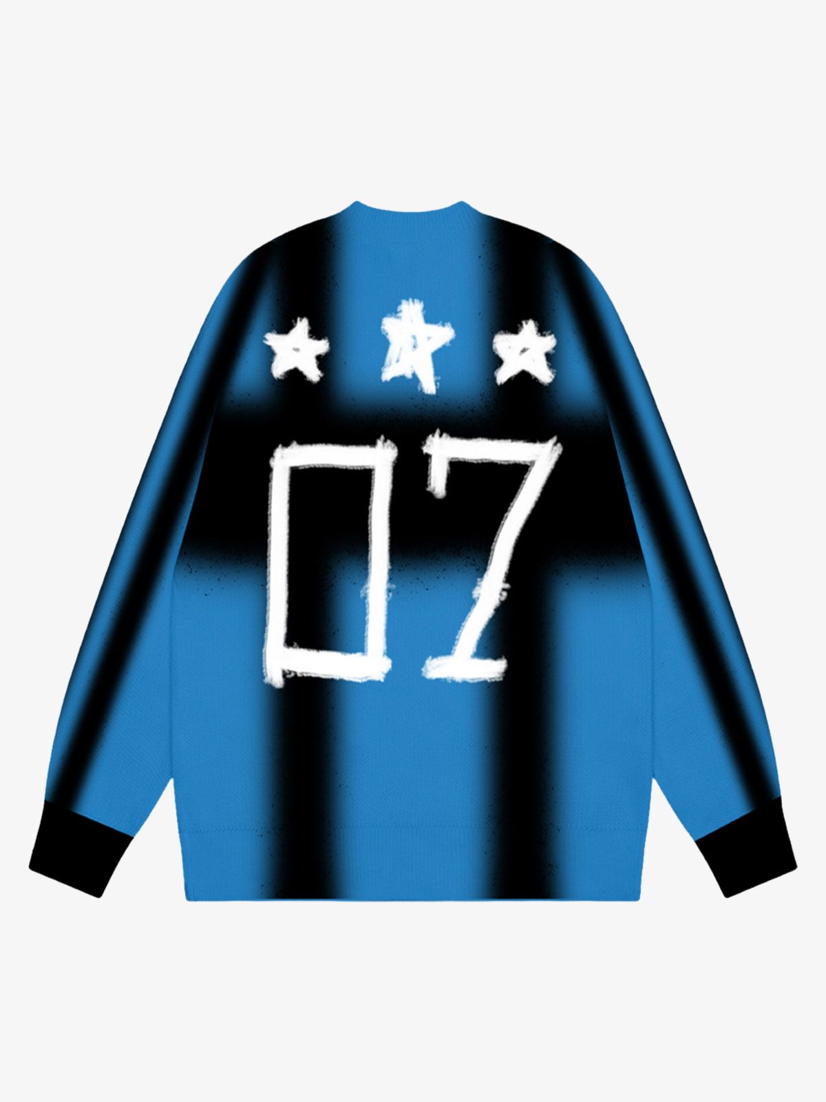 Thesupermade Color Contrast Print Long Sleeve Jersey T-shirt - 2307 
