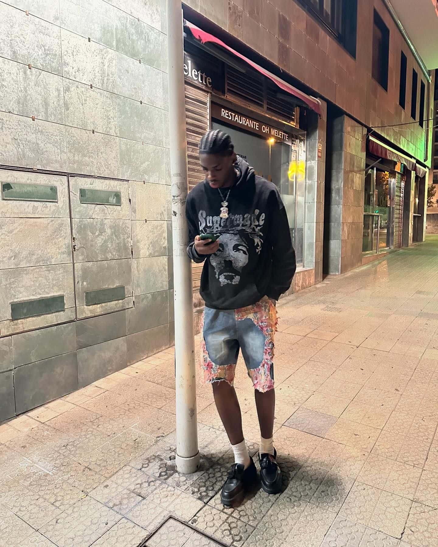 Thesupermade Craftsmanship Ripped Floral Denim Shorts - 2135 