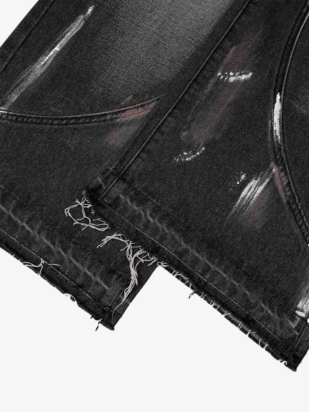 Thesupermade High Street Hip Hop Distressed Washed Jeans 