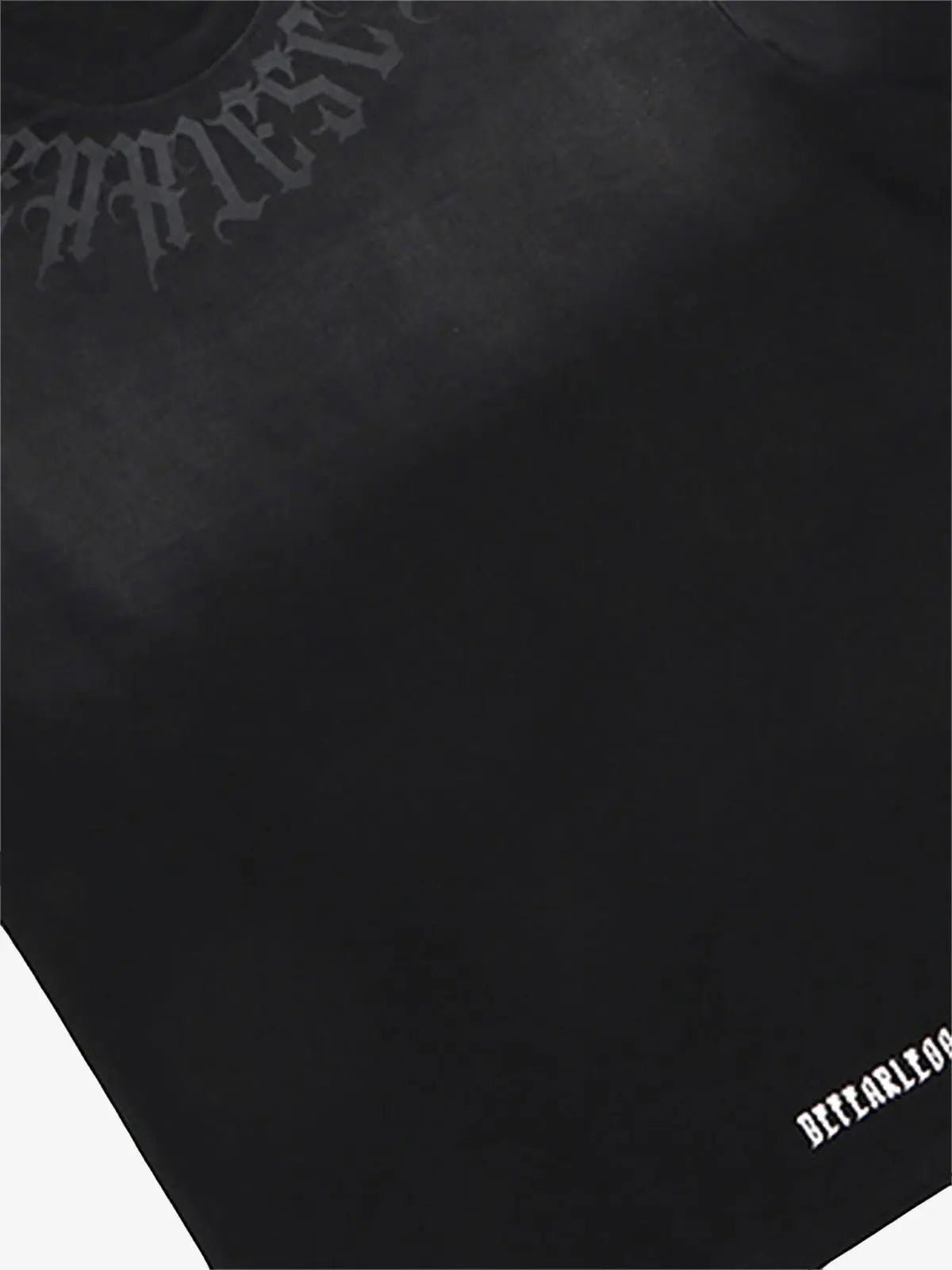 Retro Gradient Letter Printed Washed Oversize T-shirt 