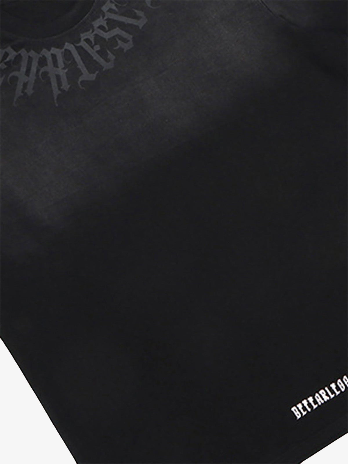 Retro Gradient Letter Printed Washed Oversize T-shirt 