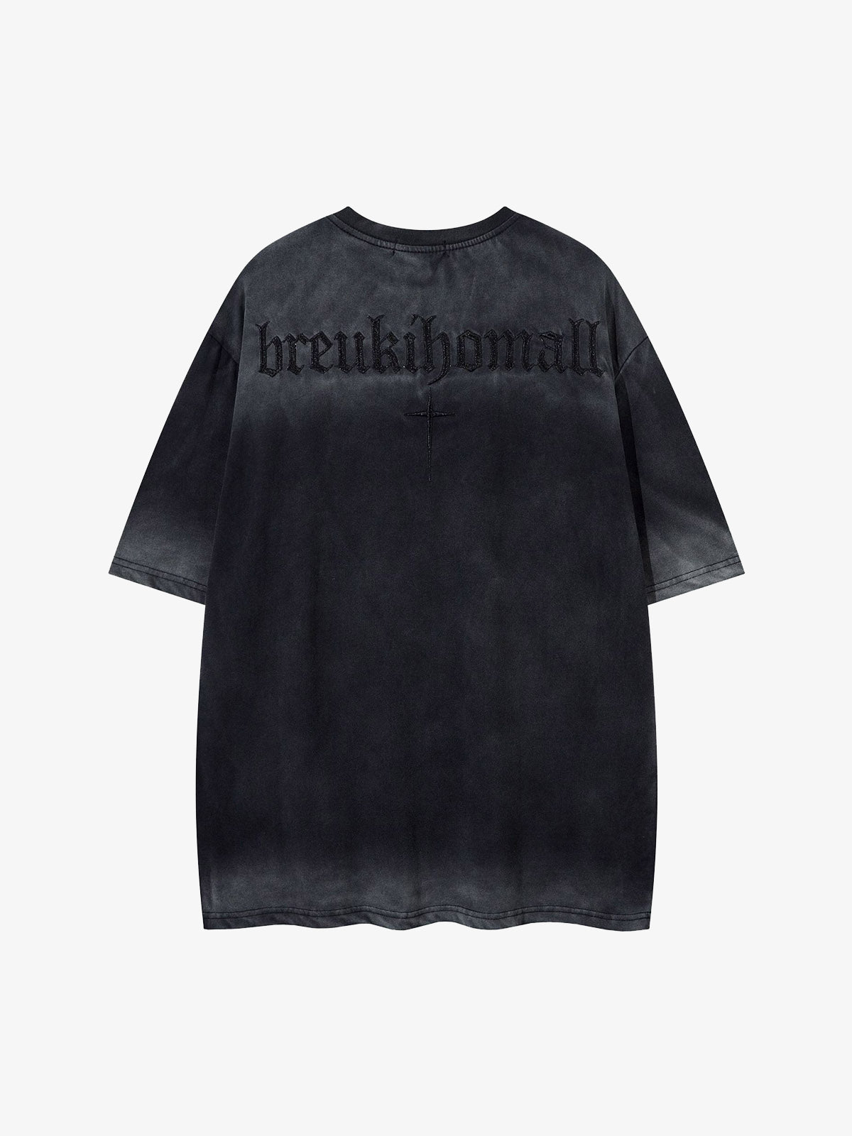 Oversized Cross and Studed T-Shirt 