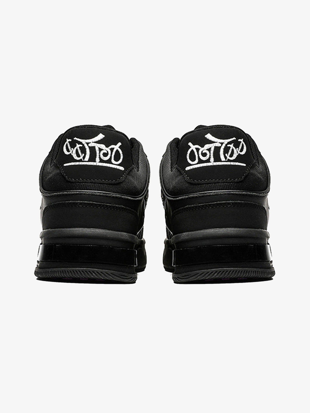 Dark Embroidered Letters Skate Shoes 