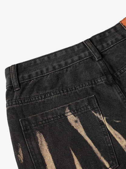 Thesupermade High Street Hip Hop Hand-painted Spray-painted Jeans 