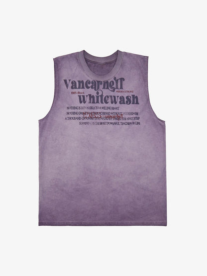 Thesupermade Heavy Worker Washed And Broken Retro Font VEST 