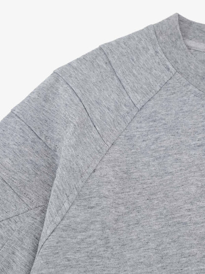 Retro Motorcycle Pleated Patch T-shirt 