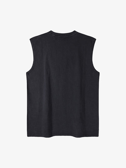 Graphic Lettering Chain Vest 