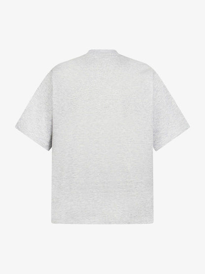 Oversized Embroidered Floral Letter T-Shirt 