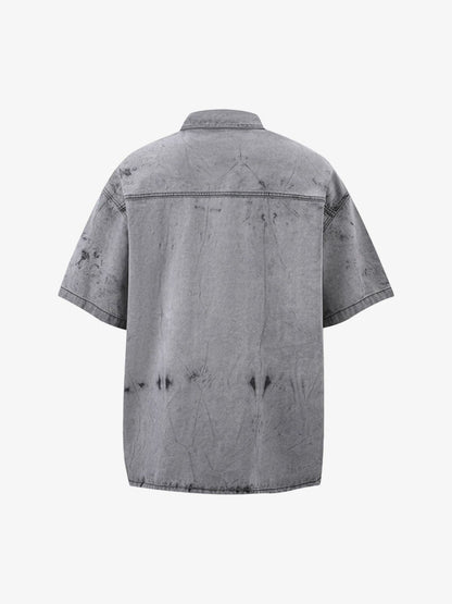 Distressed Washed Workwear Denim Set 