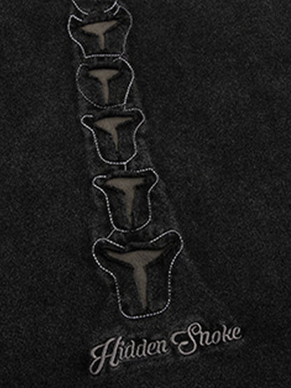 Skeleton Design Print Oversized T-Shirt 