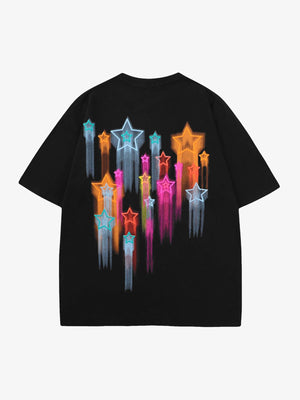 Thesupermade Colorful Full Of Stars Printed T-shirt 