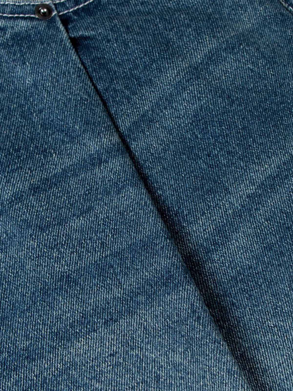 Washed Distressed Double Pleat Jeans 