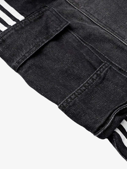 Washed Cargo Denim Shorts 