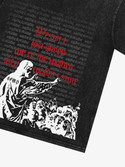 Bold Graphic Slogan T-Shirt 