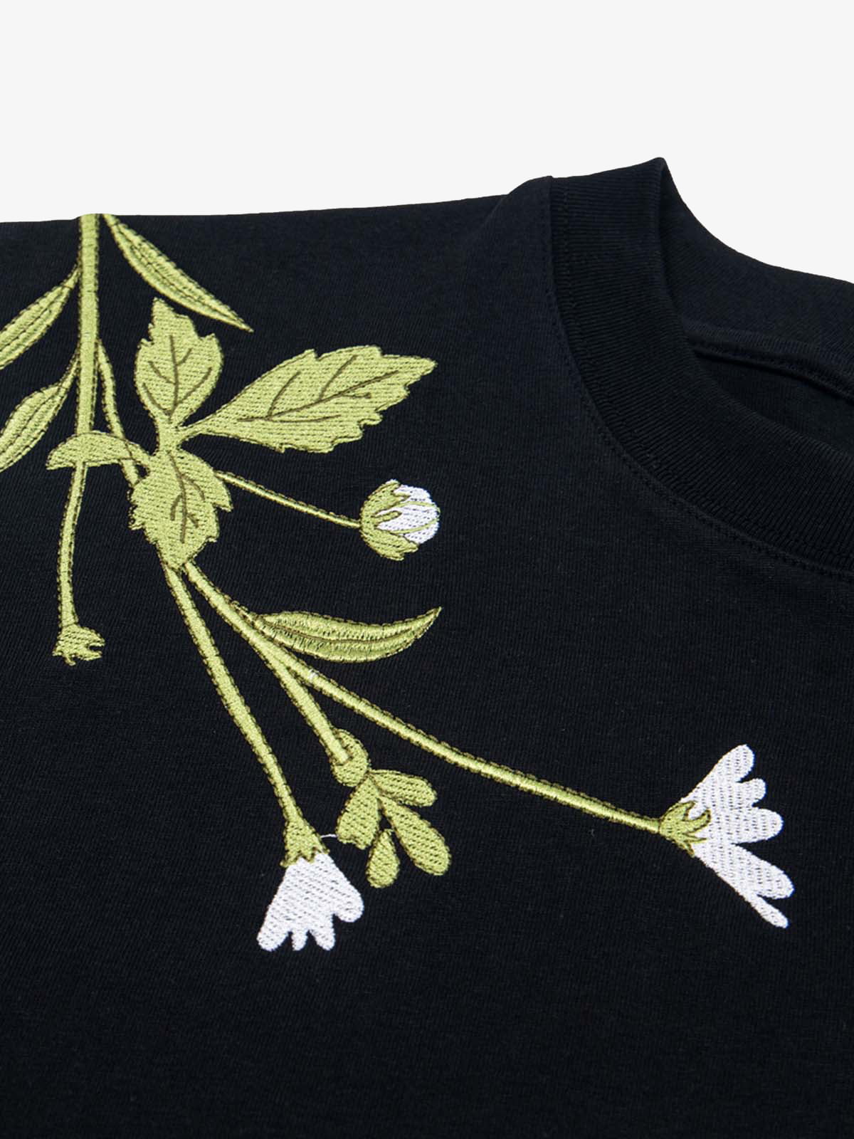 Floral Embroidered Oversized Short Sleeve T-Shirt 
