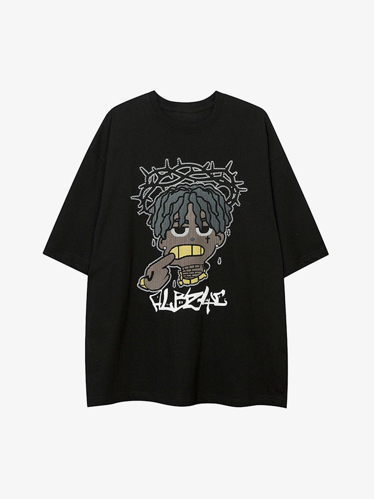 Thesupermade Cartoon Foam Loose T-Shirt 
